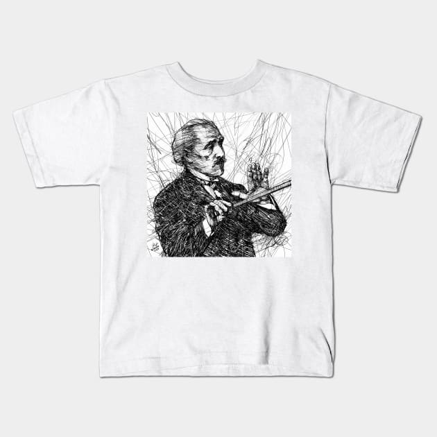 ARTURO TOSCANINI ink portrait .2 Kids T-Shirt by lautir